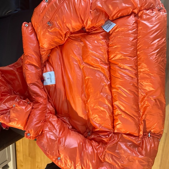Moncler Orange Puffer Jacket - Picture 2 of 3